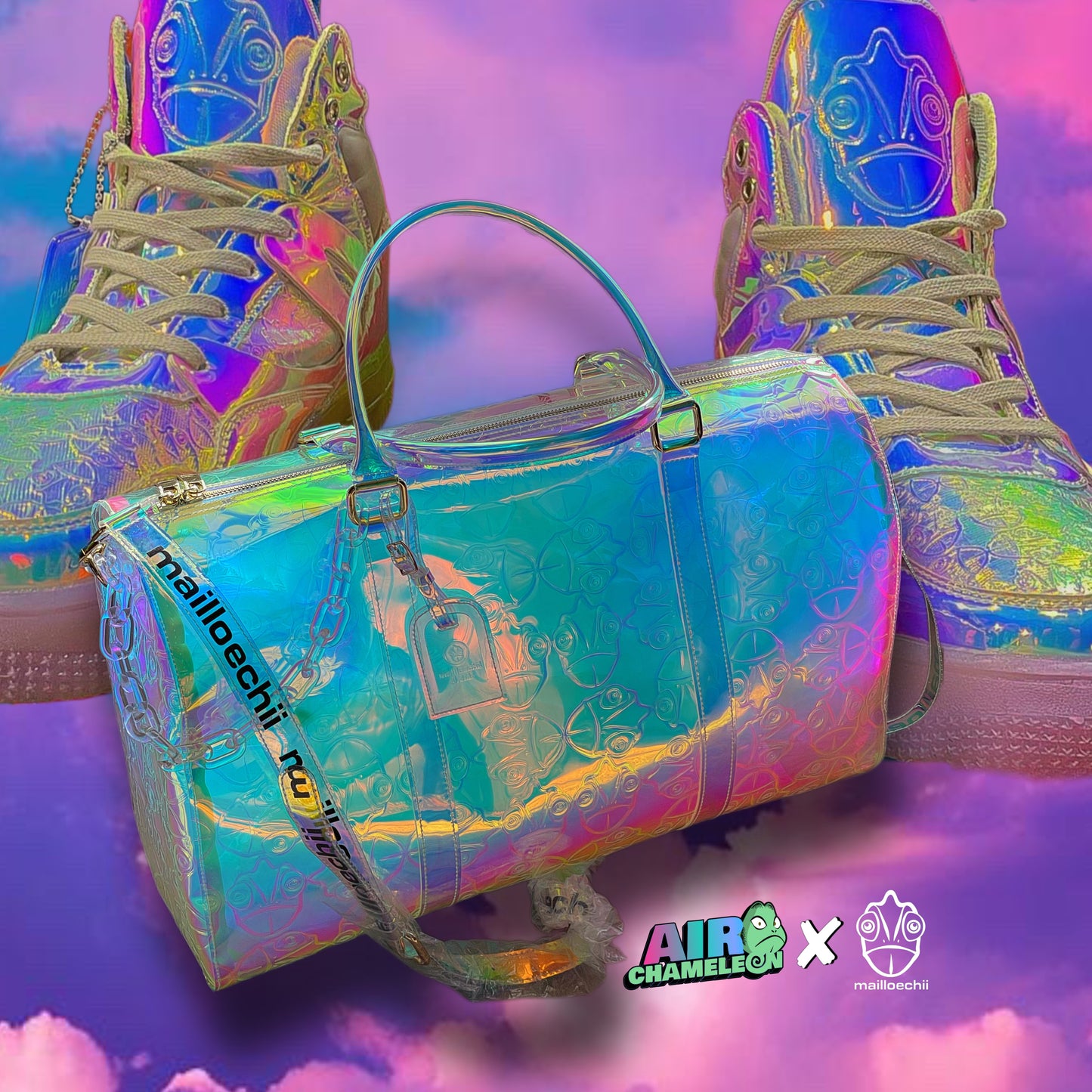 Air Chameleon x Mailloechii Iridescent Duffel Bag